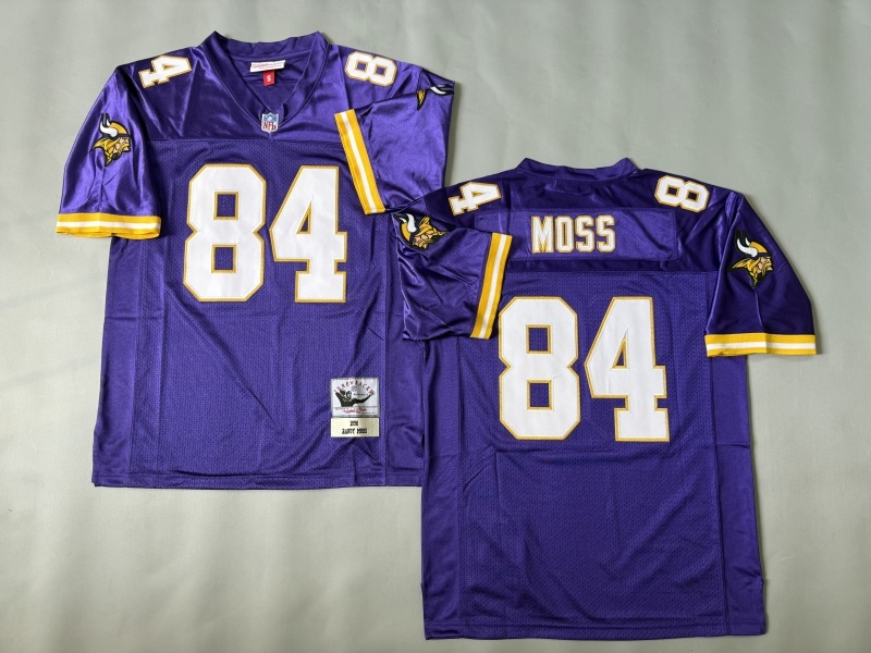 Men 2025 Minnesota Vikings #84 Moss purple Throwback Limited NFL Jersey style 002->minnesota vikings->NFL Jersey